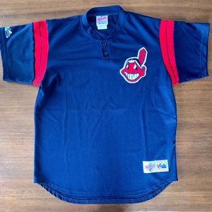 Vintage 90s Cleveland Indians BP Jersey